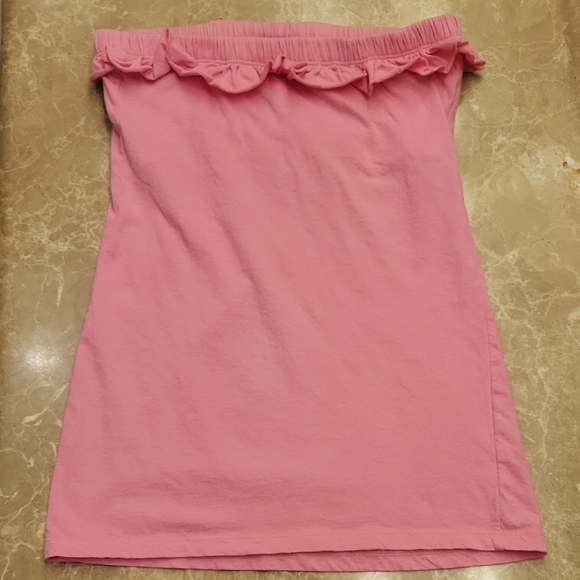 Love Rocks Cotton Pink Ruffled Top, S - Picture 4 of 6